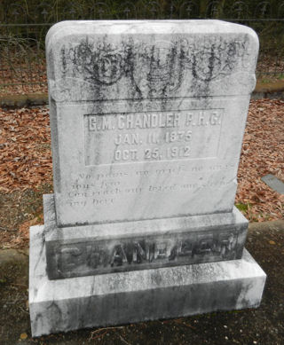 photograph of grave marker for Garnett McMillian Chandler