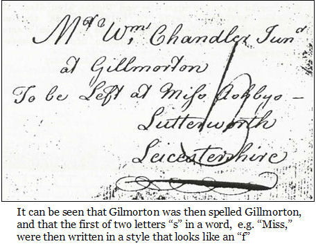 images of letter addressed to William Chandler Jr.