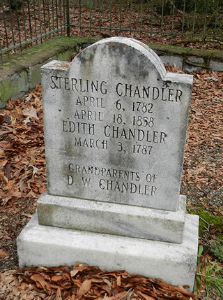 photograph of grave marker for Sterling Chandler