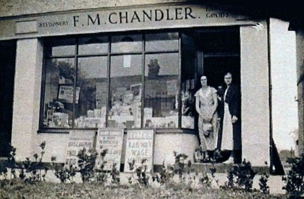 photo of F. M. Chandler stationery shop in England