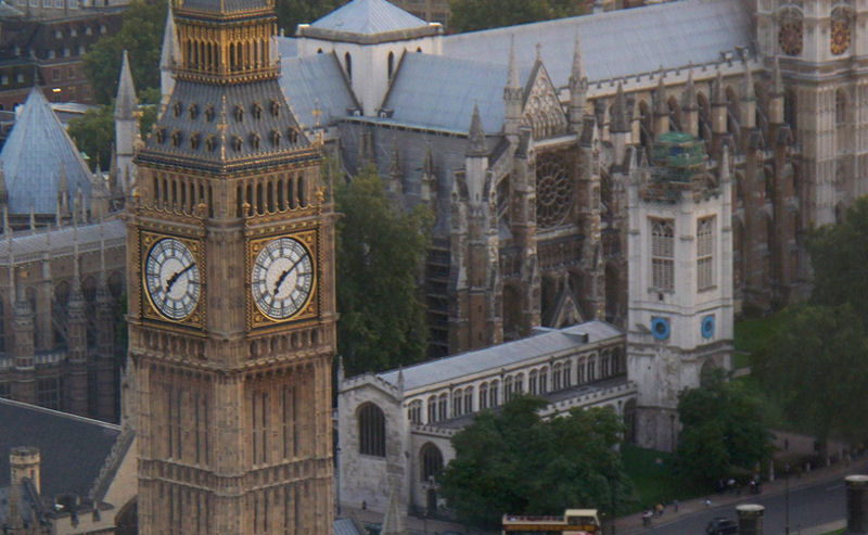 photo of St. Margaret's Church from London Eye